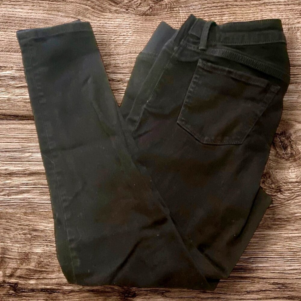 Isabel‎ Skinny Maternity Jeans 10 Black Cotton Blend Elastic Side Panels